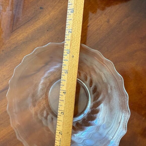 4 Vtg Arcoroc Clearbrook Bowls Glass Swirl Frosted Scalloped Edge Salad Cereal - Picture 9 of 9